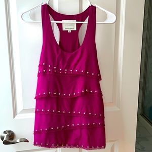 Madison Marcus XS raspberry pink silk tank top
